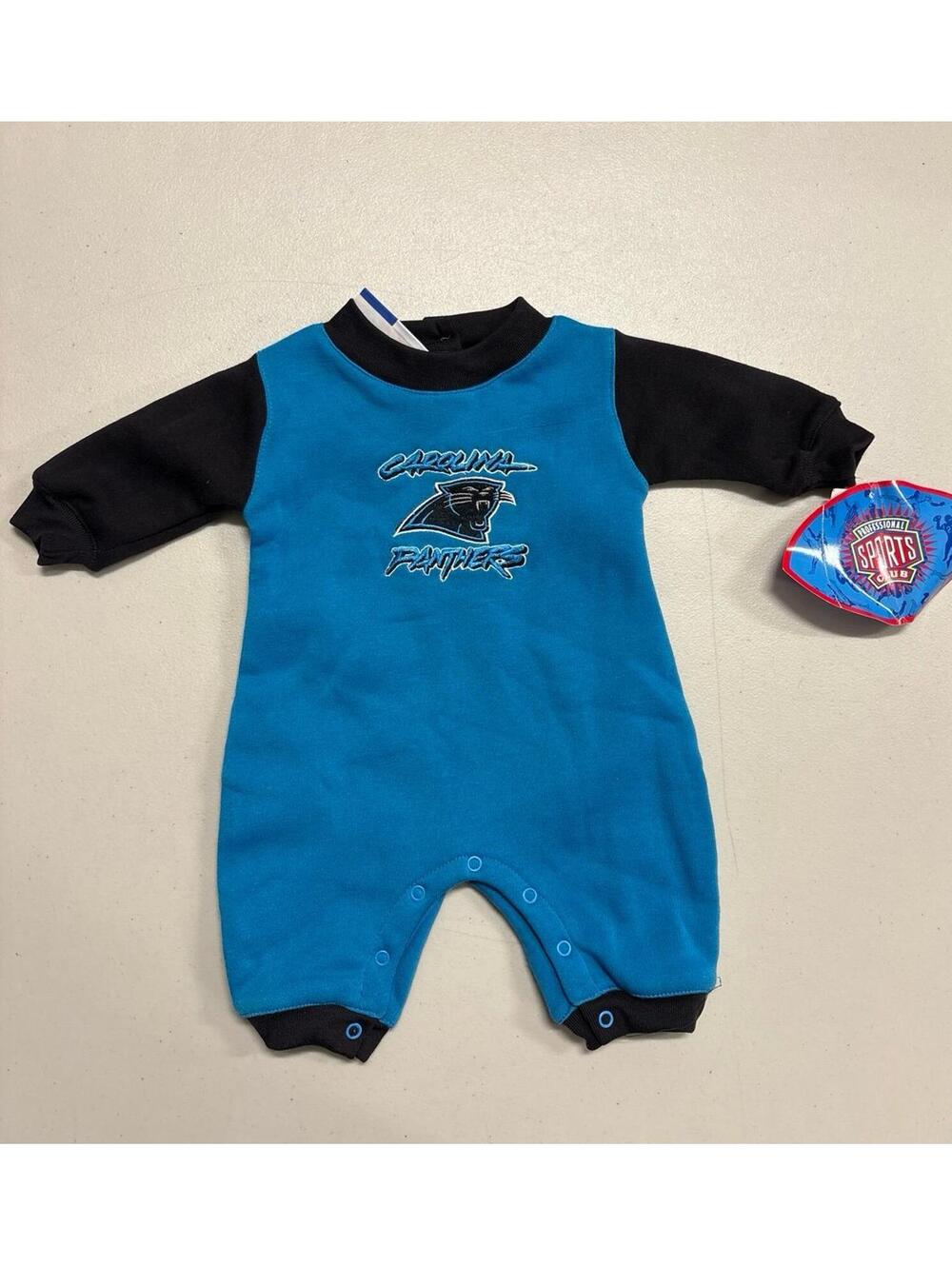 NWT Vintage NFL Carolina Panthers One piece bodysuit Romper 3-6 Months
